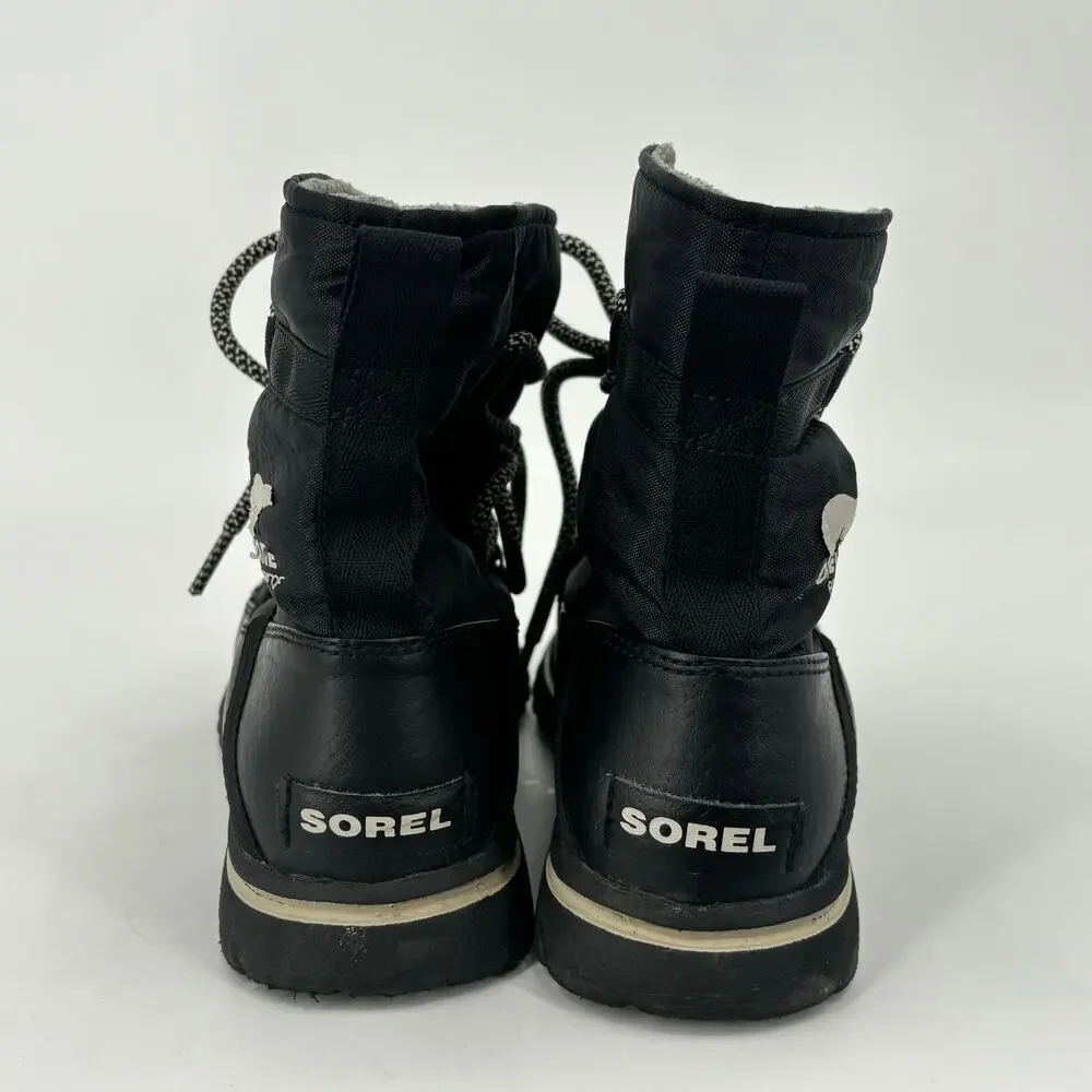 Sorel Boot Size 8 Black Cozy Explorer Waterproof Winter‎ Snow Fleece Lined